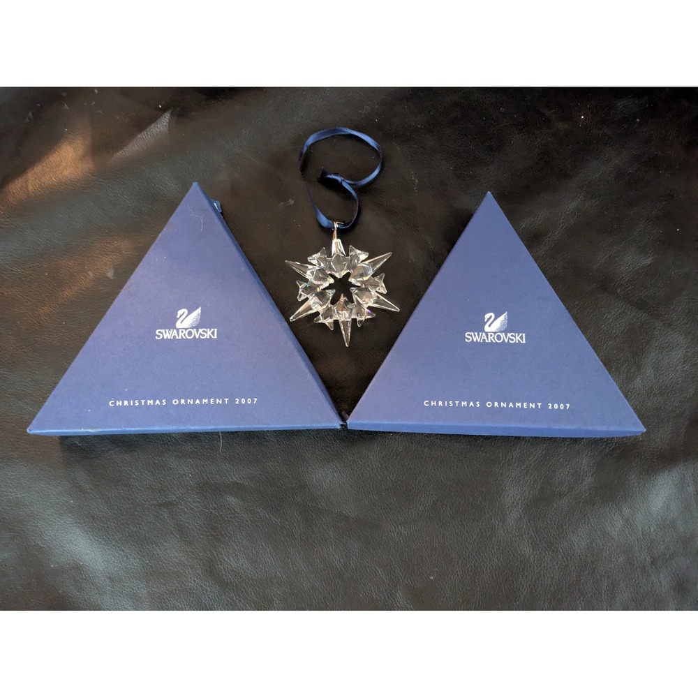 2007 Swarovski Annual Edition Christmas Ornament Crystal Snowflake 884332 Box